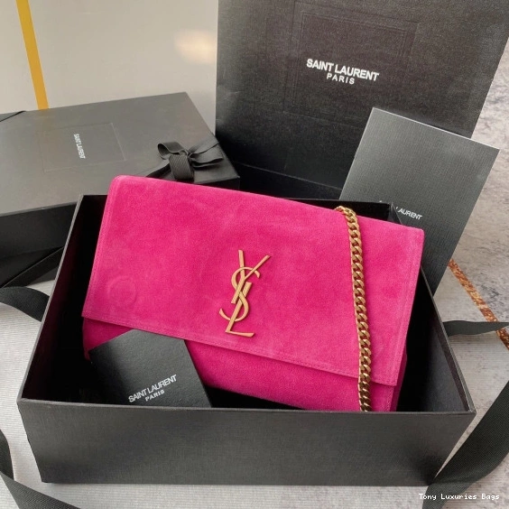 Tony Luxuries SMOOTH YSL REVERSIBLE MEDIUM KATE IN LEATHER SUEDE AND 0709